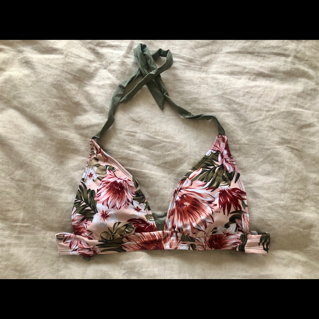 Nwot Floral Print Swim Bikini Top